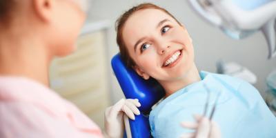 Girl in dental chair
